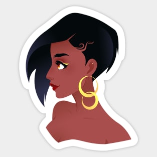 Beautiful woman Sticker